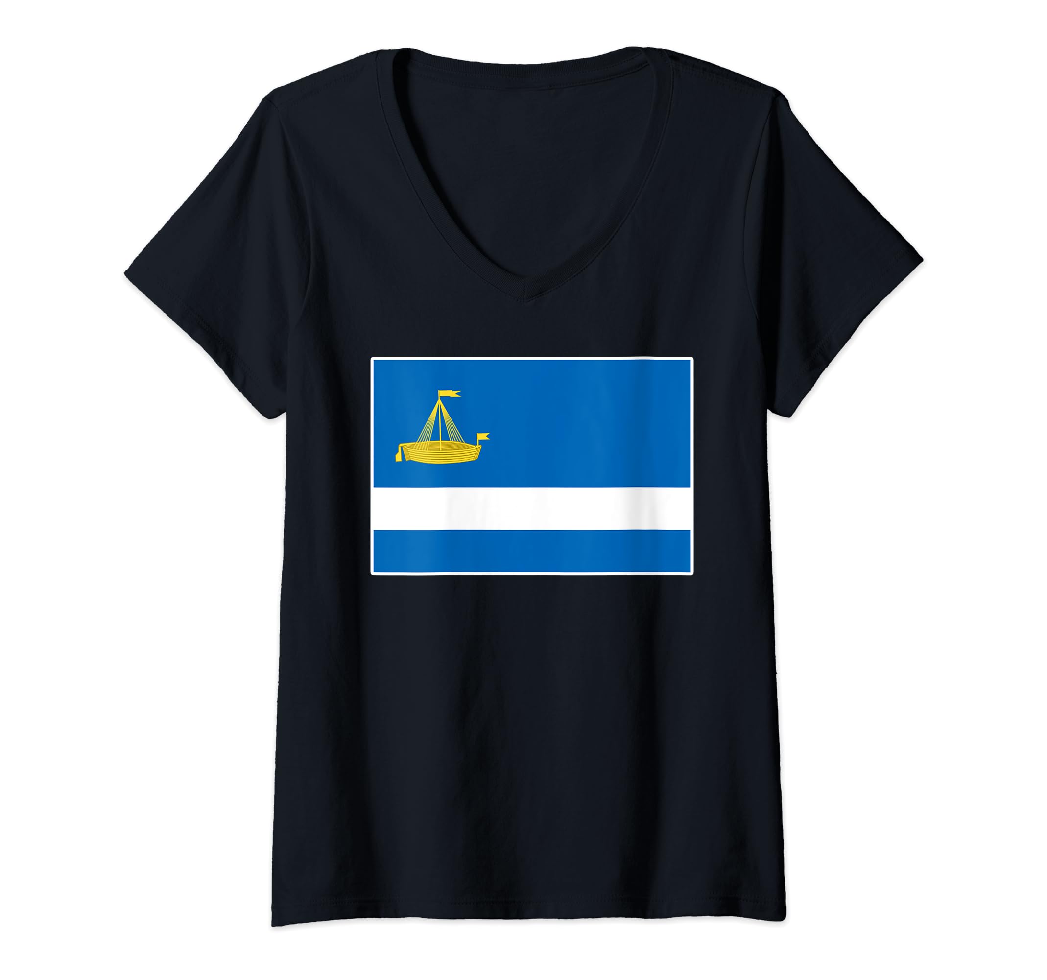 Tyumen Flag Apparel National pride Souvenir Gift V-Neck T-Shirt