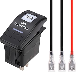 LED Light Bar Rocker Switch for Can-Am Commander Max Maverick x3 Defender Polaris Ranger RZR 4 XP 800 900 1000 ATV UTV Toggle Switch 3 Pin UTV ON-Off 20A/12V LED Light Bar Carling Rocker Switches