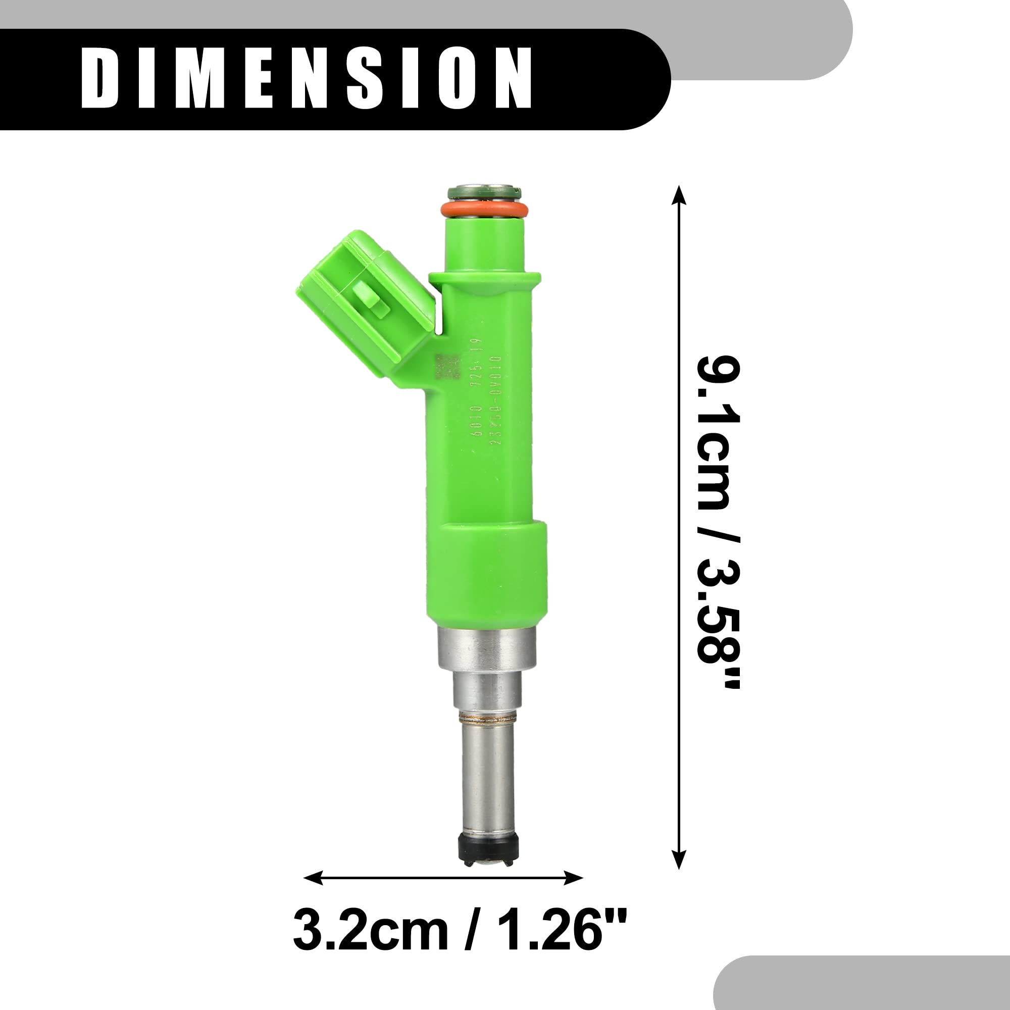 QUARKZMAN Carburante Iniettore 23250-0V010 - per Scion TC A/T Metallo Verde - 4pz