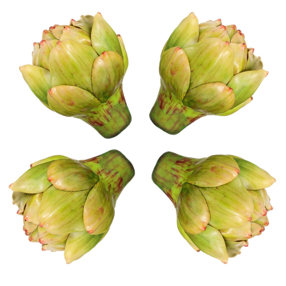 Alcachofas artificiales pequeñas de plástico verde para decoración Artibetter, 4 uds.