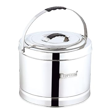 Expresso Stainless Steel Hot Pot Casserole with Lid and Handle, 7.5 Litre, Silver