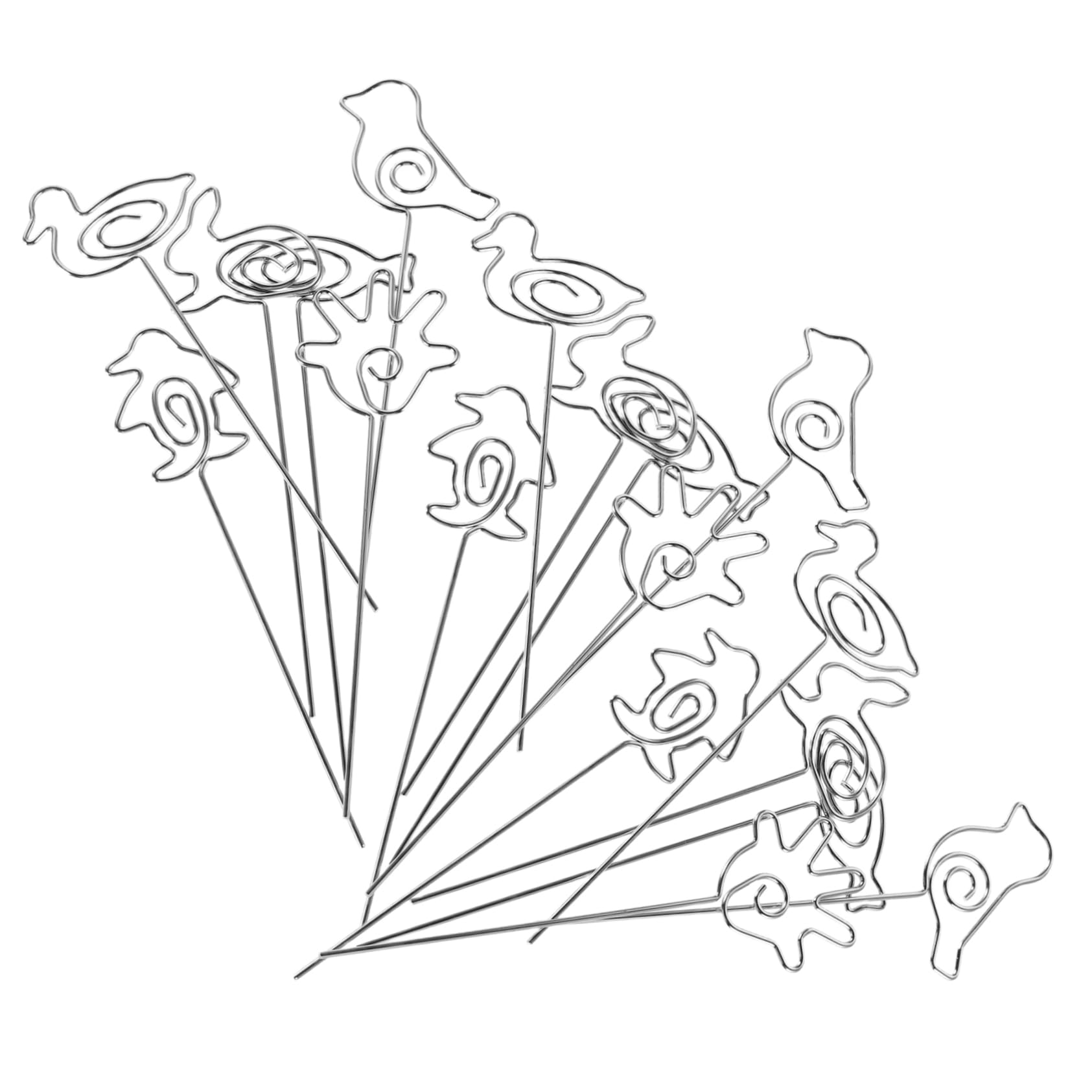 Housoutil 18Pcs Metal Clip Card Holder DIY Photo Holders for Tables Unique Memo Clips for Cards Notes Pictures Aesthetic Home Office Decor