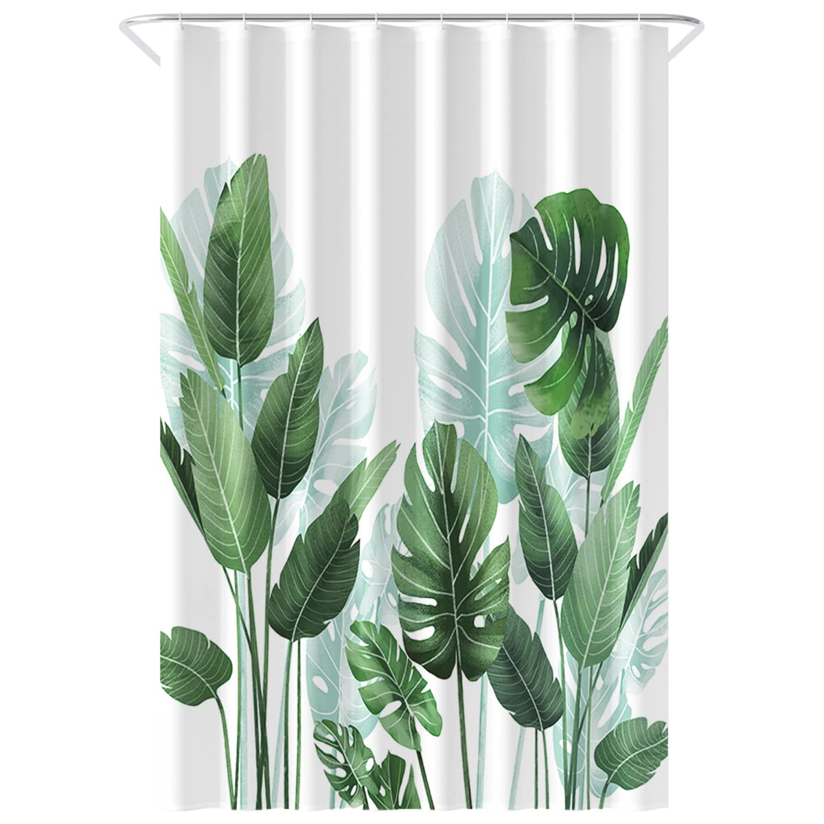 Loti Living Strelitzia Shower Curtain 120 X 200 Cm - Anti Mold - Waterproof Polyester - Includes Rings