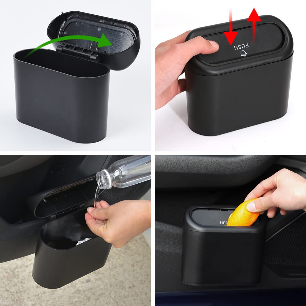 Pattumiera Pieghevole Per Auto - Cestino Porta Rifiuti Con Cinghie, Impermeabile E Capiente - 4