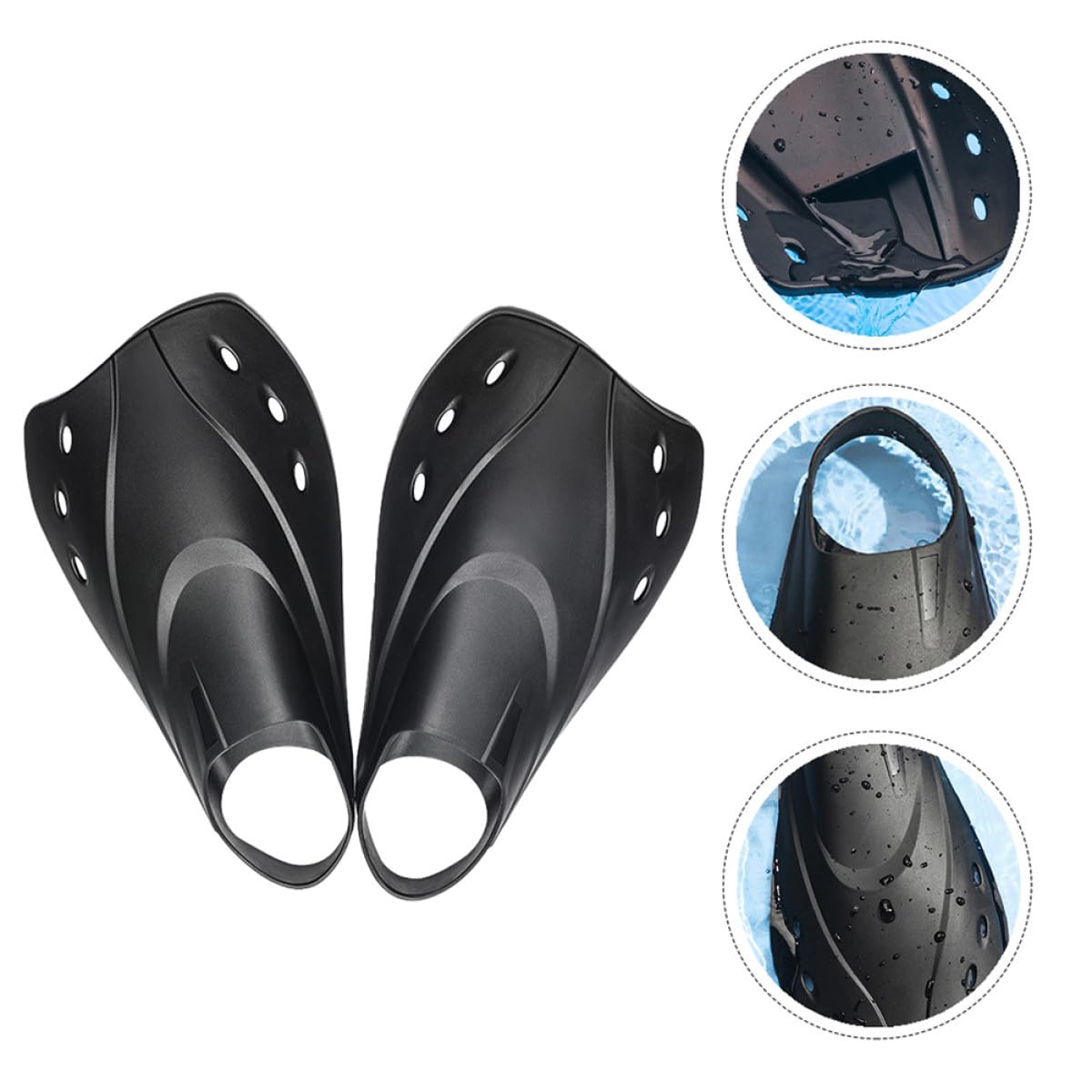 Verstellbare Kurze Schwimmflossen aus für Damen und Herren Leichte Tauchflossen für Sommerferien Flexibles Schwimmzubehör und Training Am Meer