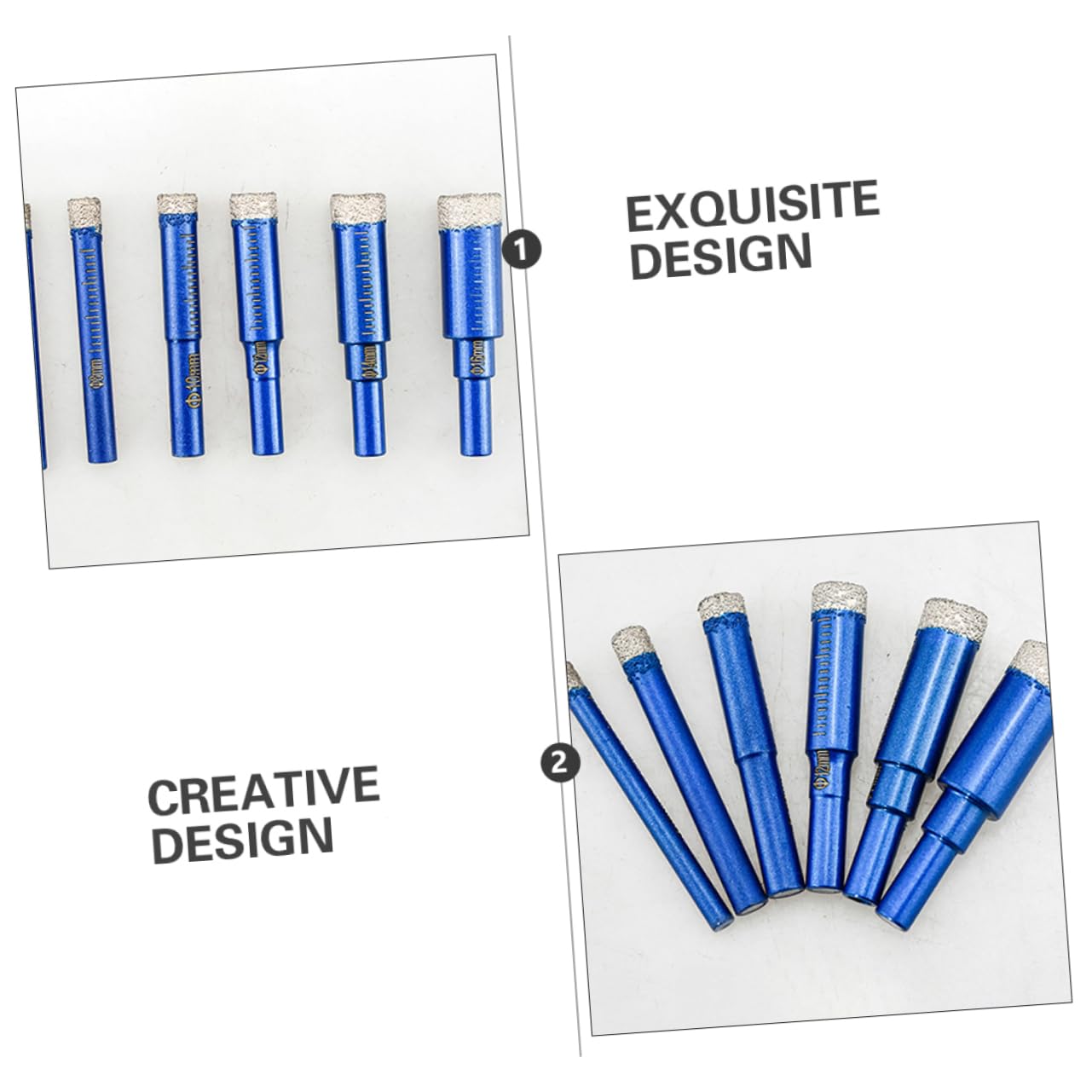 HOLIDYOYO Multi-Function 6pc Tile Drill Bits Set Glass Marble Ceramic Tile Drill Bits for Concrete Marble Aluminum Alloy Drilling Jobs