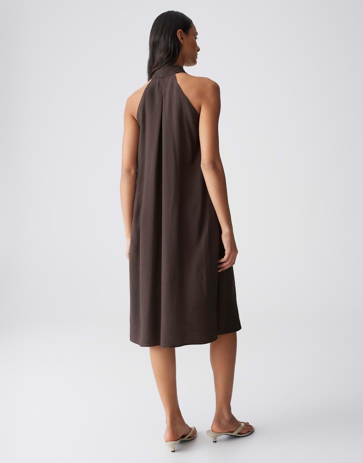 OPUS Damen Midikleid | Neckholderkleid aus feinem Modal Mix