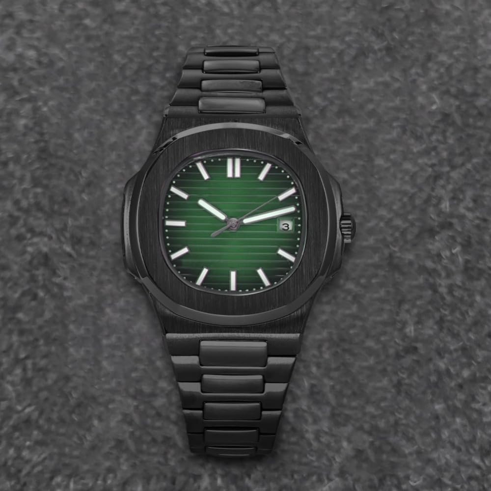 NO Logo FAI DA TE Refitting Orologio Da Polso Meccanico Moda Orologio In Acciaio Solido Calendario Automatico PVD SS NH35 Movimento Orologi per Uomo 41MM