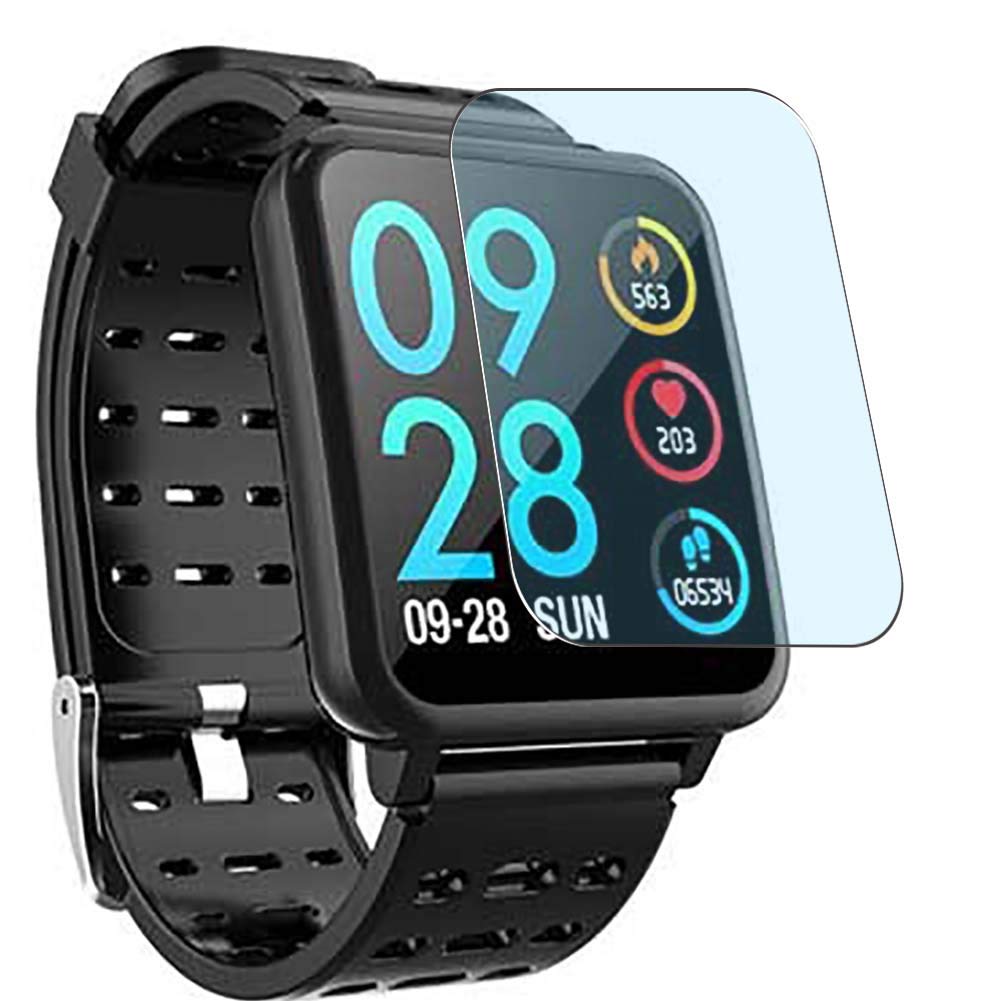 Vaxson 3-Pack Anti Blue Light Screen Protector, compatible with Makibes T2 Smartwatch smart watch, Blue Light Blocking Film TPU Guard [ NOT Tempered Glass ]