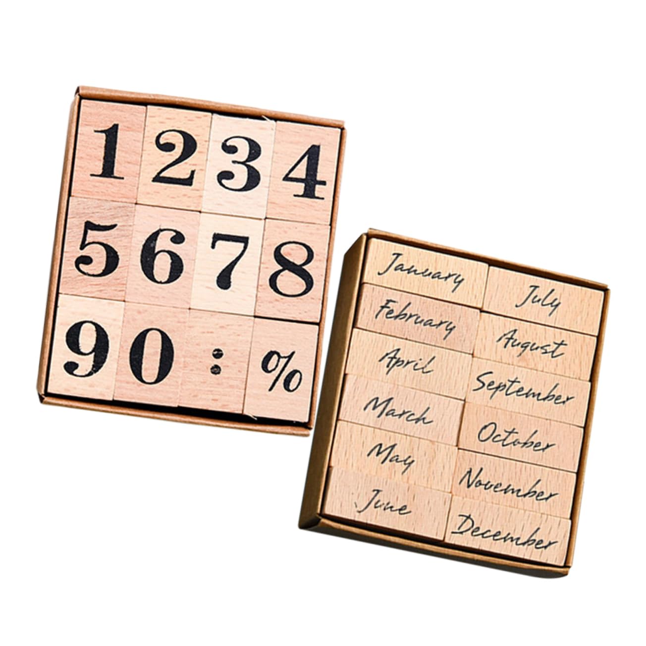 HOMSFOU 5 Sätze Hölzernes Siegel Selbst Pads Herstellung Stempeln Journaling Name Briefmarken Selber Machen Handwerk Briefmarken Sammelalbumstempel Holzstempel Stück * 5