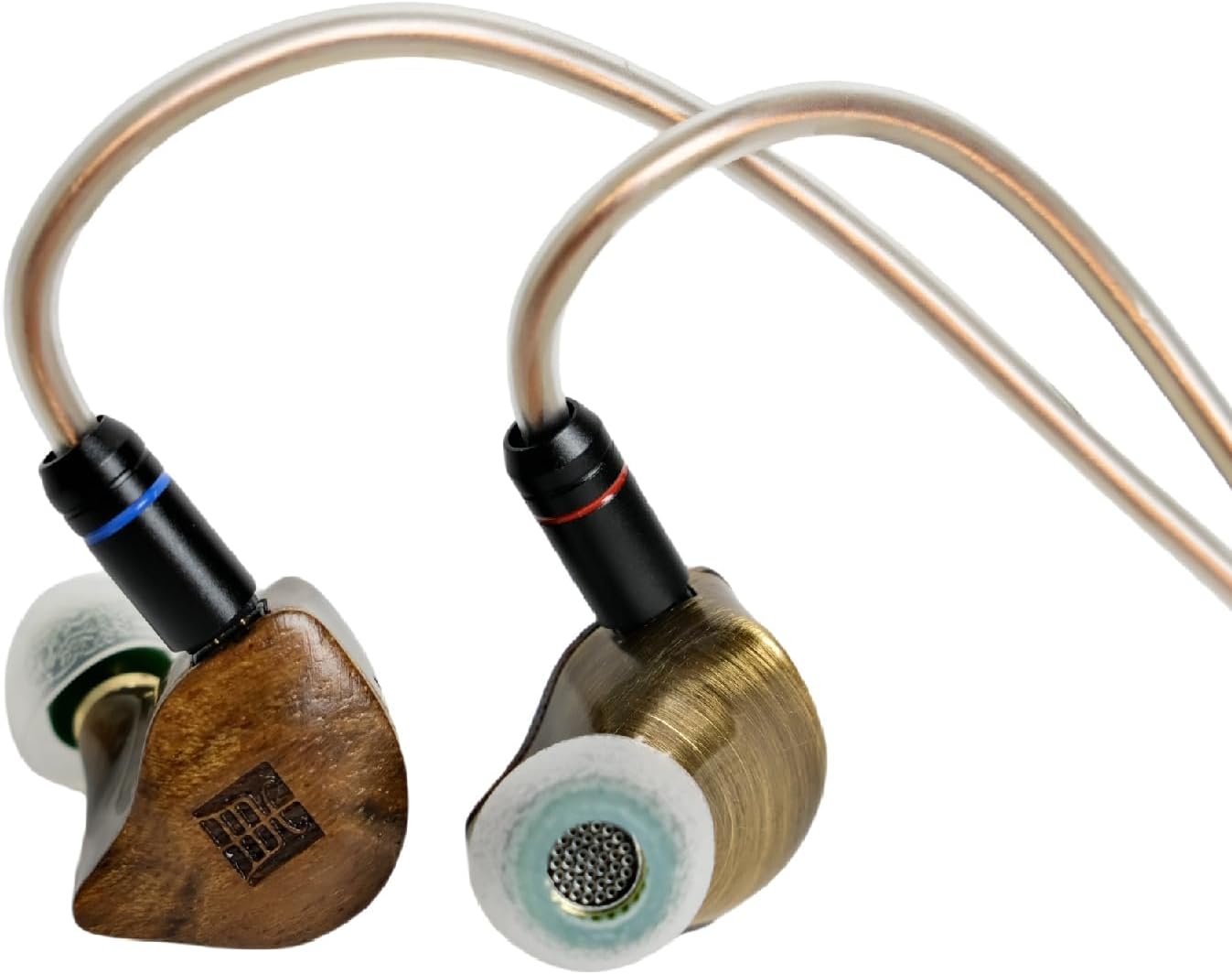 TANGZU FUDU II 1DD + 2BA Hybrid Driver in-Ear Monitor, Gaming Earbuds, HiFi Wired IEM Earphones with Brass Ebony Housing, Nezha Q-IAO Crossover for Musician Audiophile (3.5mm)