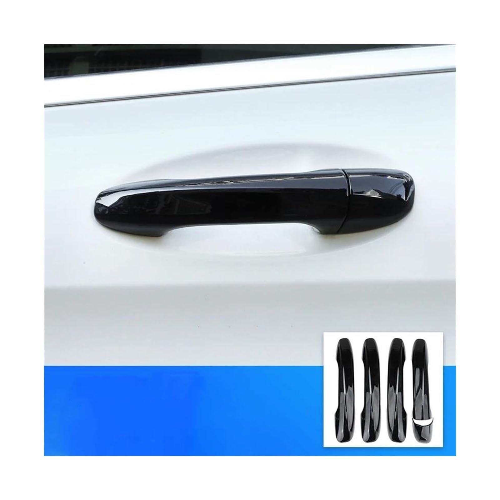 Copertura Decorativa Per Maniglia Esterna Auto – Compatibile Con Mercedes W205 Classe C / GLC (2015-2016) – Adesivo In Tinta Carrozzeria, LHD - 4
