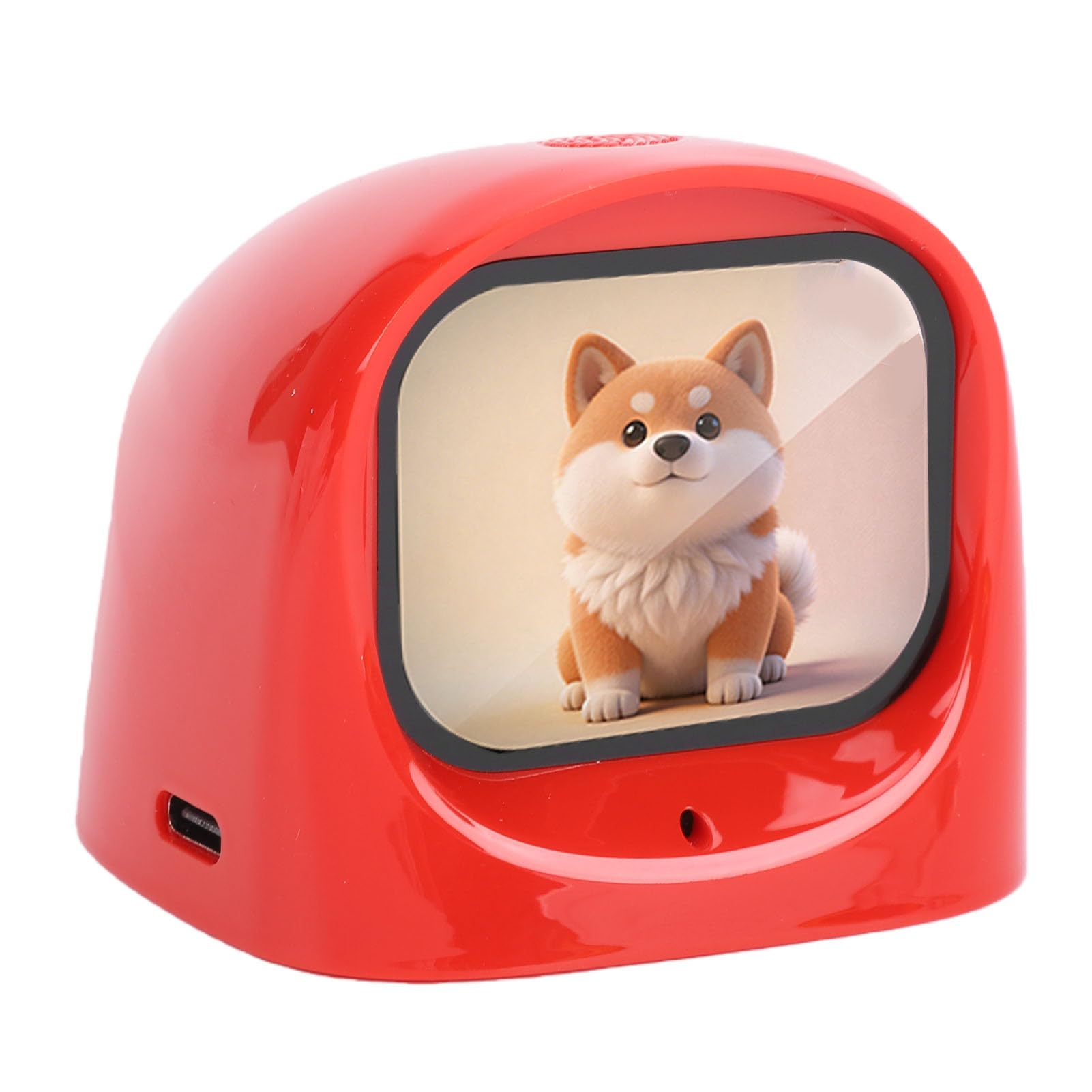 Fdit Robot Cruscotto Auto AI con Conversazione Intelligente Ed Espressioni Animate, per Bambini Compagno Educativo Divertente (rosso)