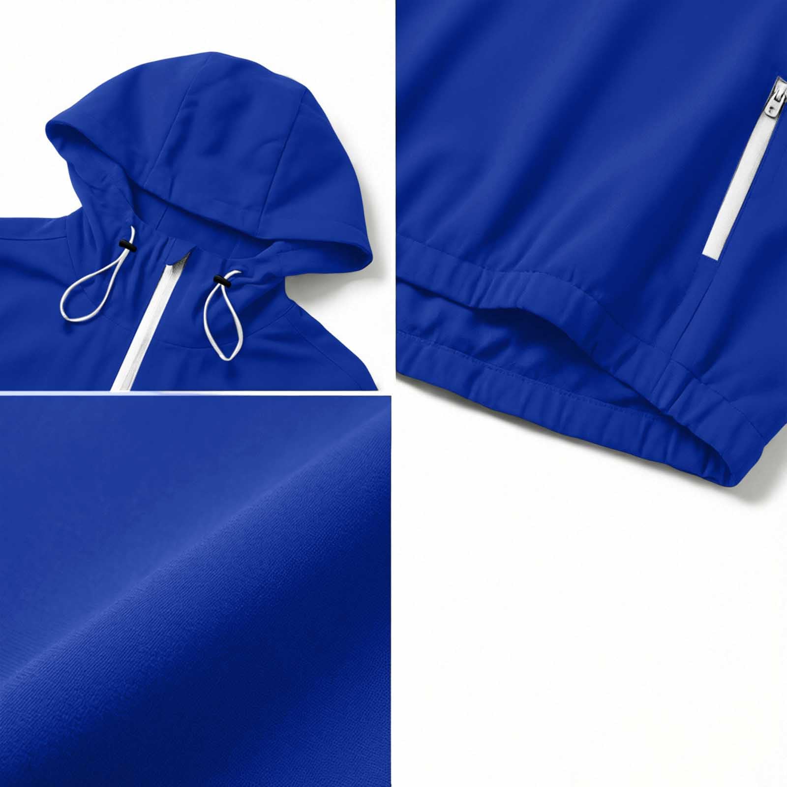 AACH Damen Regenjacke Wasserdicht Leicht Funktionsjacke mit Kapuze Hoodie | Fahrradjacke Damen, Laufen Windjacke, Atmungsaktive Kapuzenpullover, Einfarbig Softshelljacke, mit Taschen Outdoorjacke