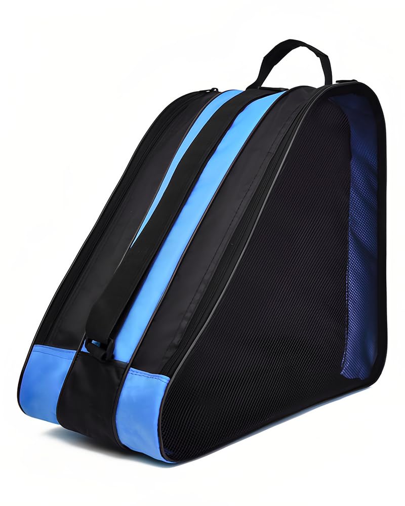 Rollschuhe Tasche, Inliner Tasche, Schlittschuhe Rucksack mit verstellbaren Schultergurten, Skate Tasche für Damen & Herren, ideal für Skateboards und Rollschuhe - Blau