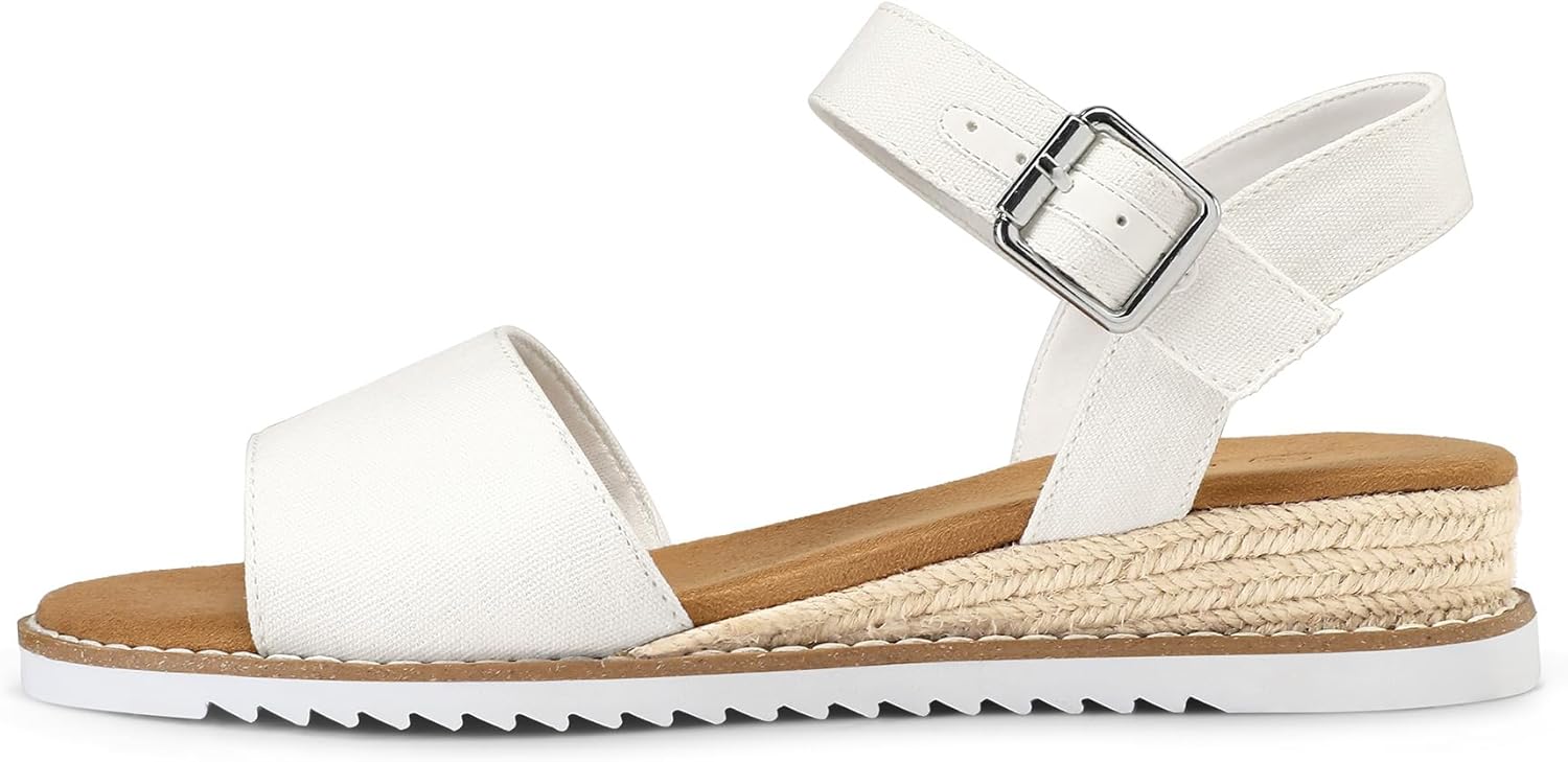 mysoft Women's Comfortable Wedge Sandals Casual Espadrilles Ankle Strap Open Toe Walking Summer Shoes - Image 5