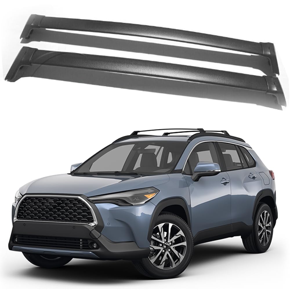 2pcs Black Cross bar Crossbar Fits for Toyota Corolla Cross 2022-2024 roof Rack