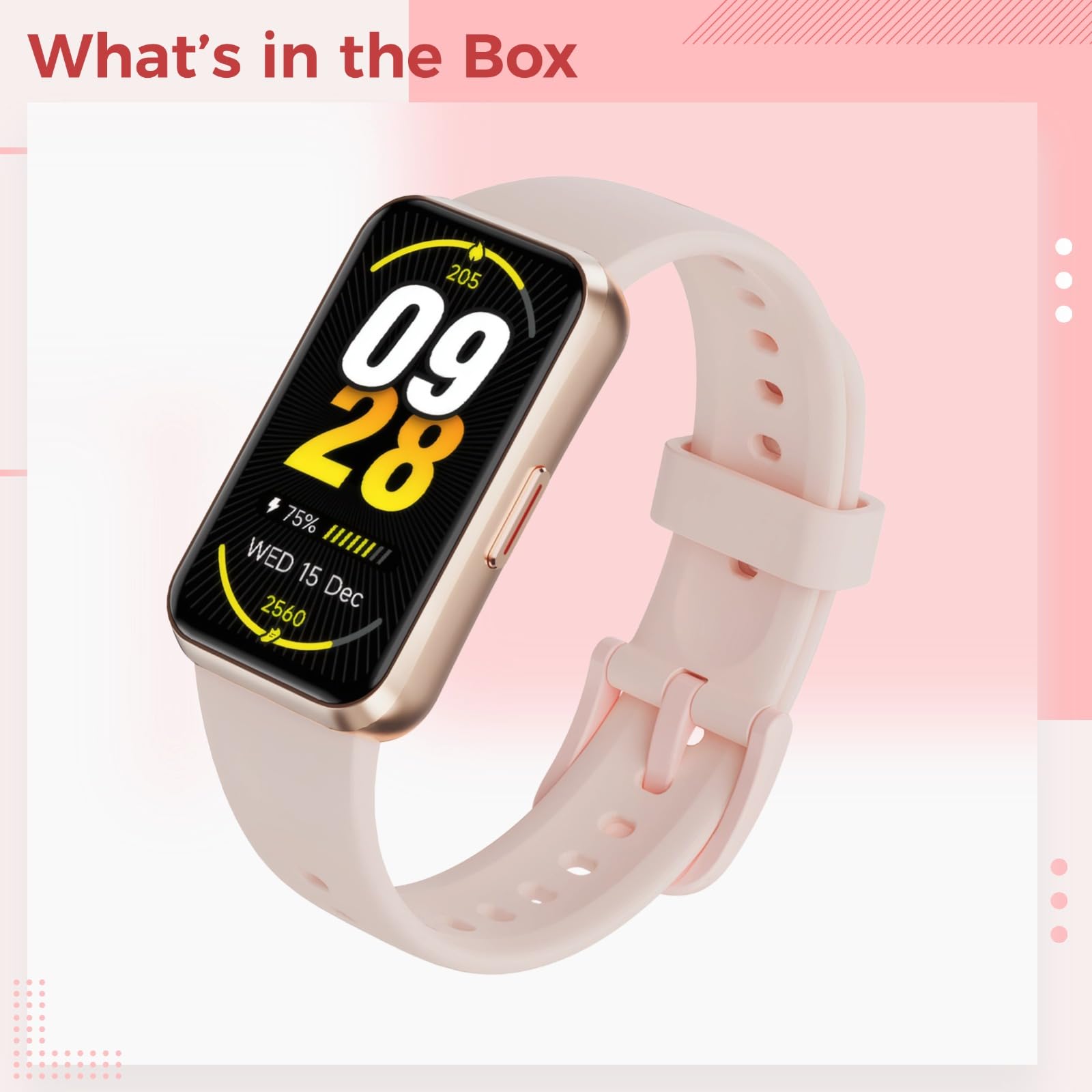 Reloj inteligente para mujer, rosa, pantalla grande de 3,73 cm, reloj de fitness para salud, frecuencia cardíaca, presión arterial, monitor de oxígeno en sangre, monitor de sueño, impermeable IP68