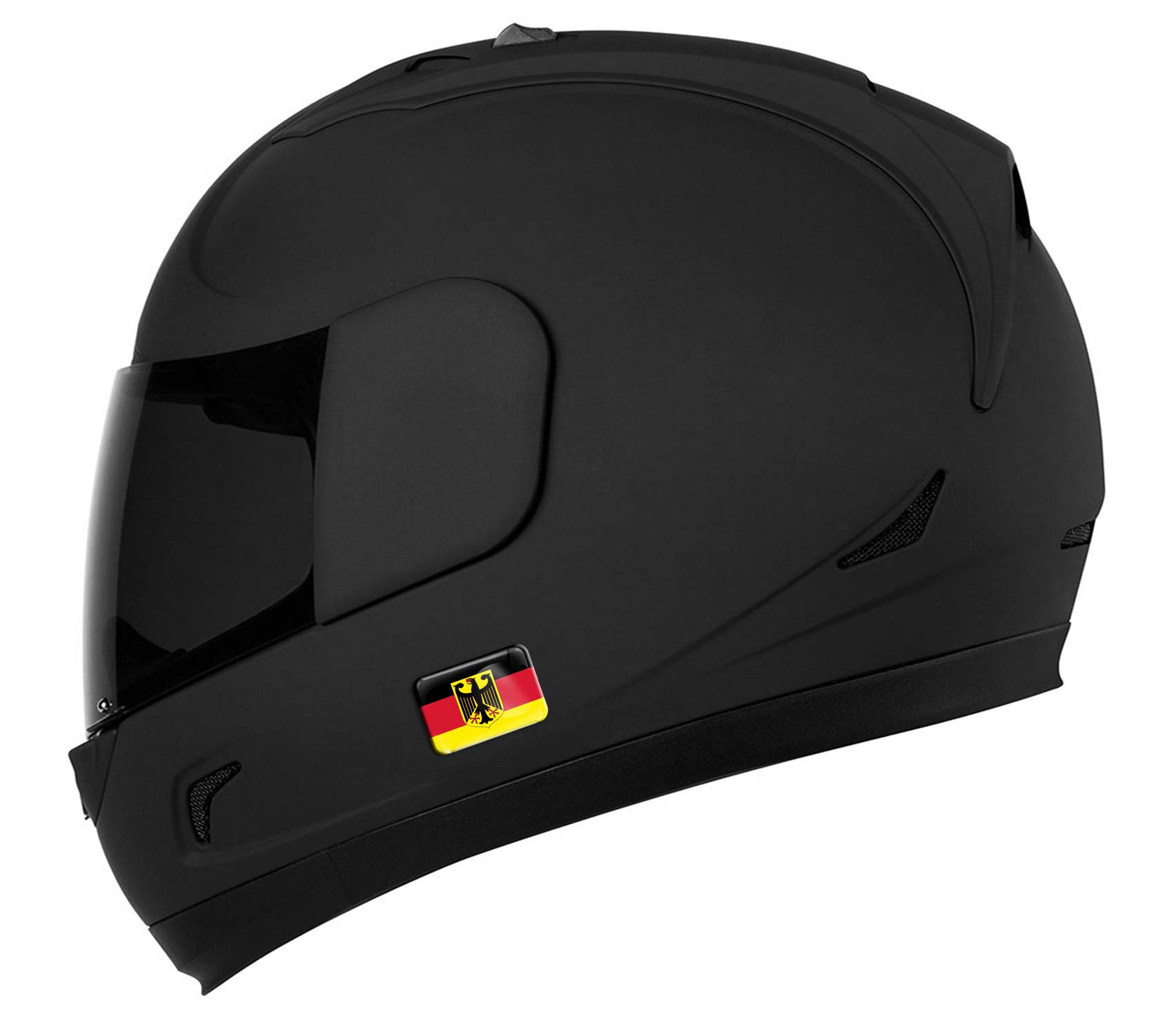 2 x 3D Domed Silicone Stickers Decals Bundesrepublik Deutschland Federal Republic of Germany National German Flag Car Motorcycle Helmet F 34 : Automotive