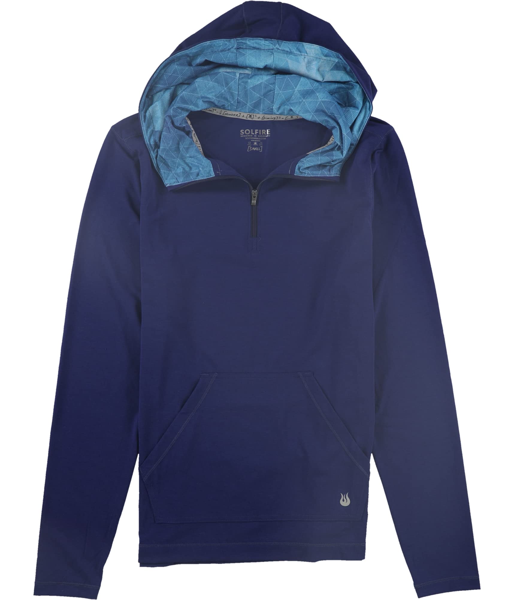 SOLFIRE Womens Kick It Hoodie Pullover Sweater, Blue, Small