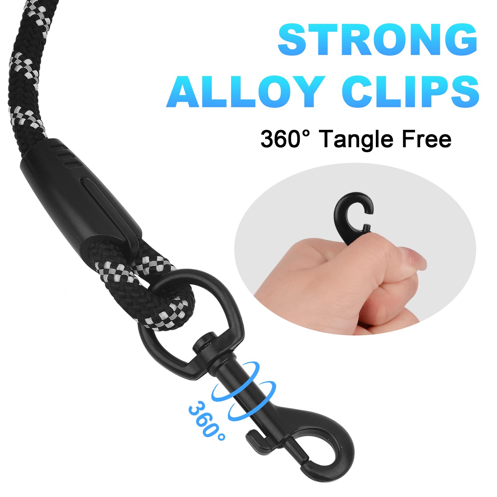 Guinzaglio per Cani Addestramento, 2m/3m/5m/10m/20m/30m Lungo Nylon Guinzaglio Cani Resistente Leggero con Impugnatura, Riflettente Lunghina Cane, Adatto per Tutti i Cani