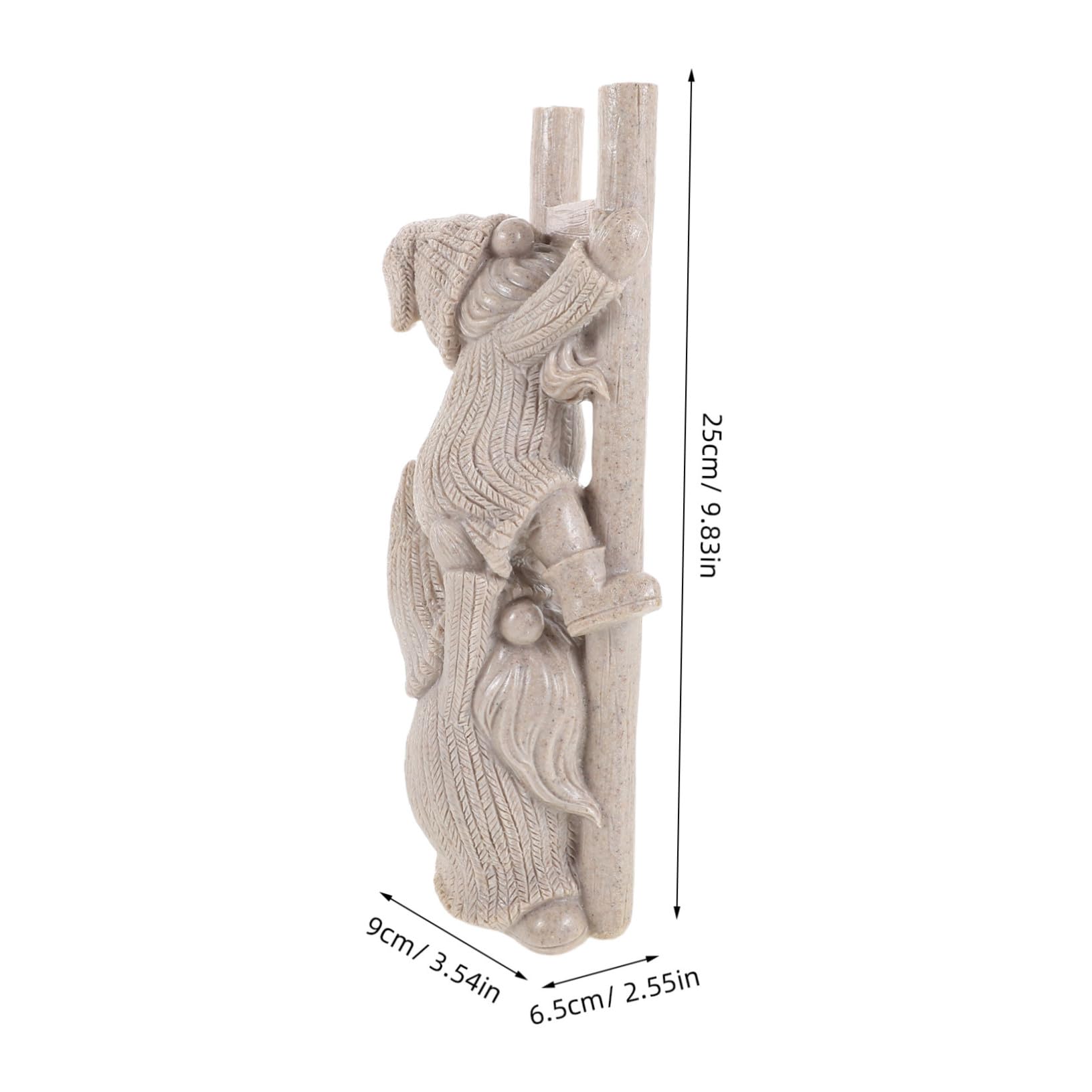 Toyvian Statue GNOME Grimpant Résine Figurine GNOME De Jardin Décoration De Noël pour Extérieur pour Jardin