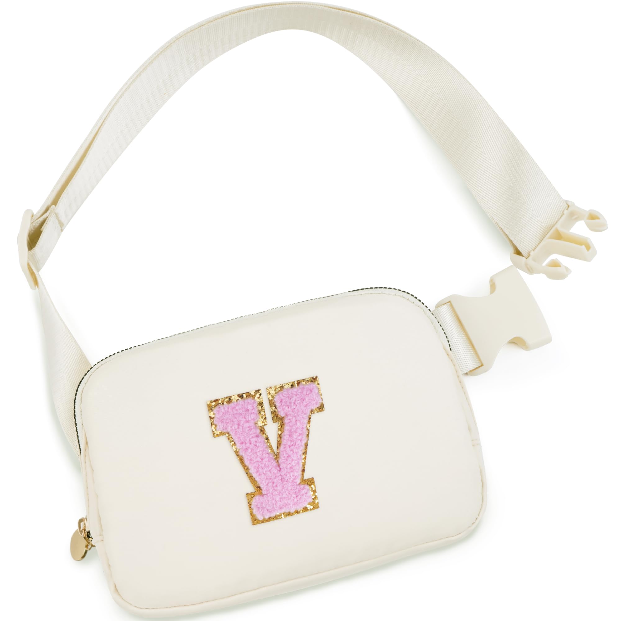 Uygafly Personalized Belt Bag for Women Girls - Fashion Mini Waist Packs with Adjustable Strap - Trendy Travel Fanny Pack Crossbody Bags with Initial