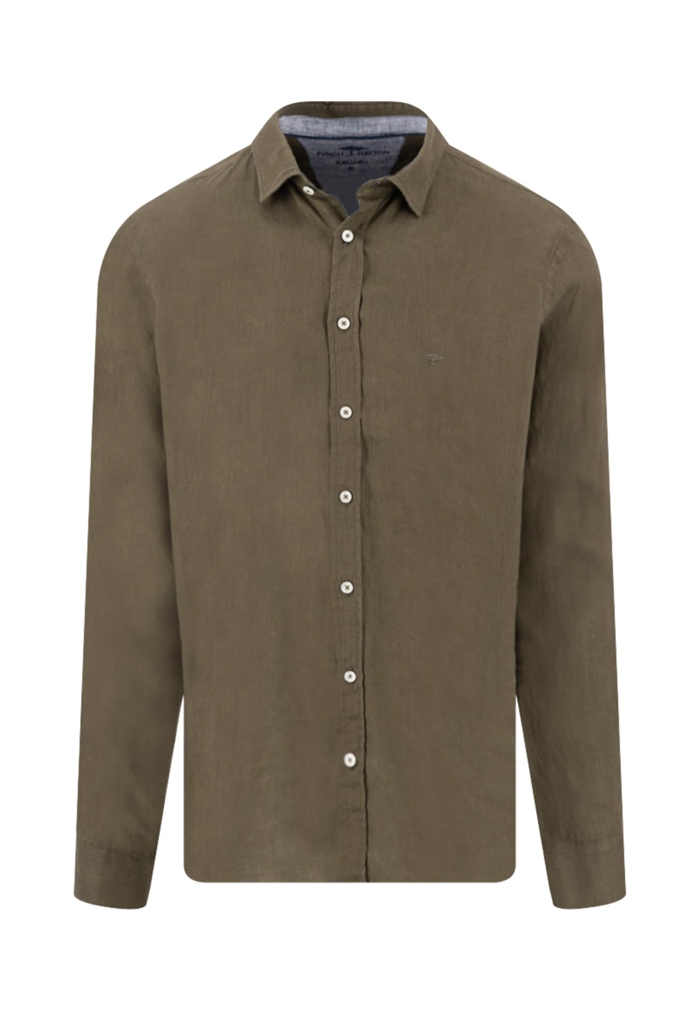 FYNCH-HATTON Camicia in lino con colletto Kent