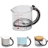 4-in-1 Adjustable Measuring Cup&comma; Multi-Functional Measuring Cup with Scraper-Style Seal Base&comma; Space-Saving Easy to Clean No Waste Design&comma; Multi Measurings Cube Cups