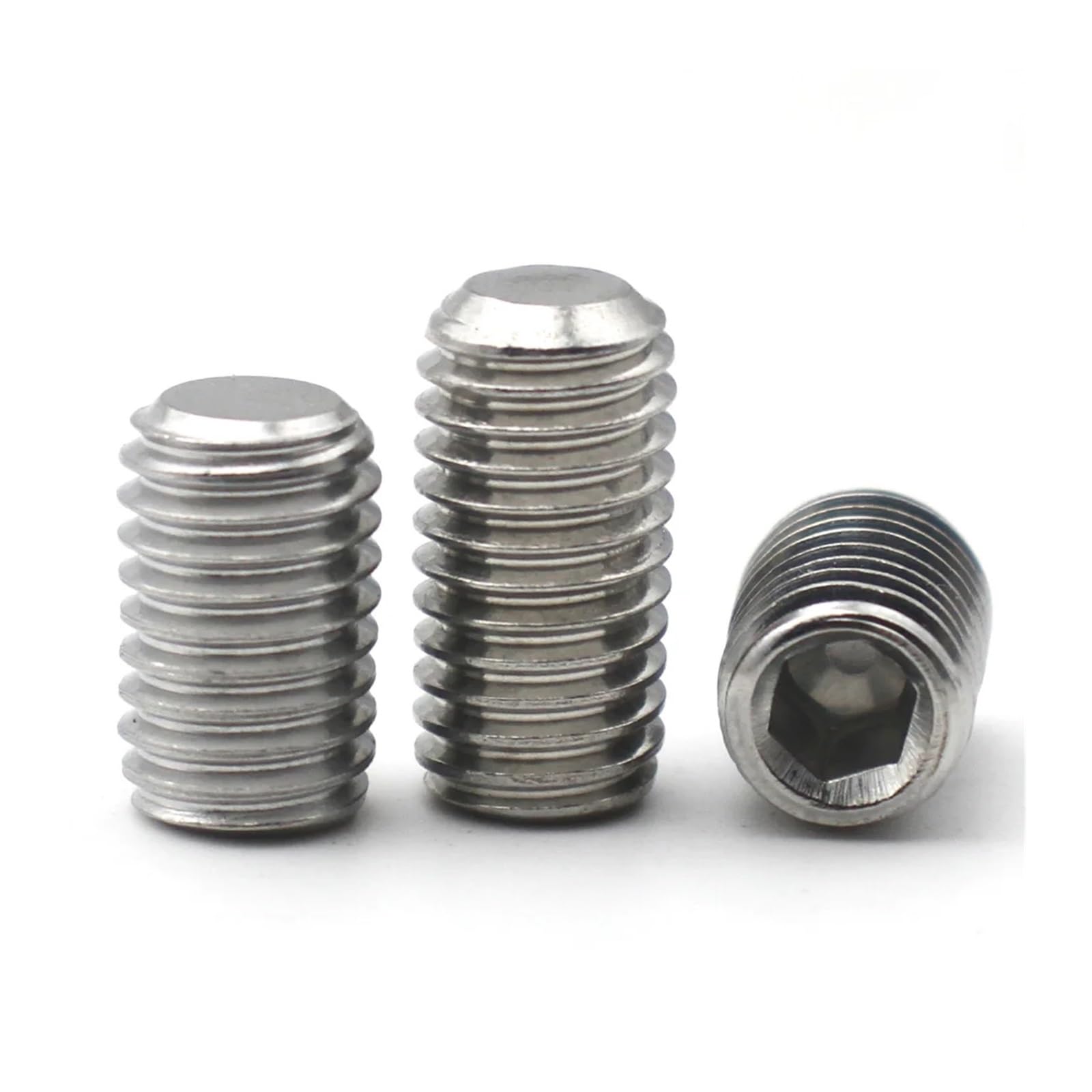 yaoqijie Tornillos prisioneros de cabeza hexagonal sin DIN916, acero inoxidable 304, con punta copa, 2 a 10 piezas, M1.6, M2, M3, M4, M5, M6, M8, M10 lasting