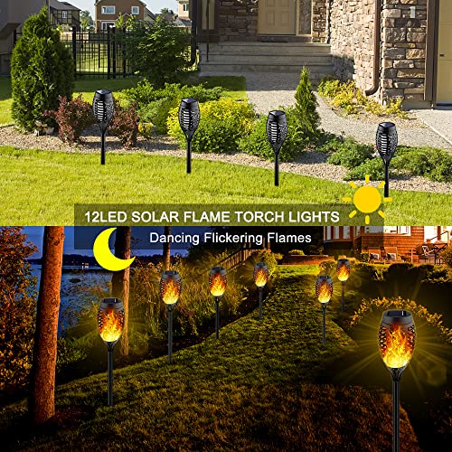 Staaricc 10Pack Solar Outdoor Lights, Solar Torch Light With Flickering Flame For Outdoor Decorations, Waterproof Solar Powered Outdoor Lights, Solar Garden Lights For Outside Yard Patio Garden Decor #TOP1