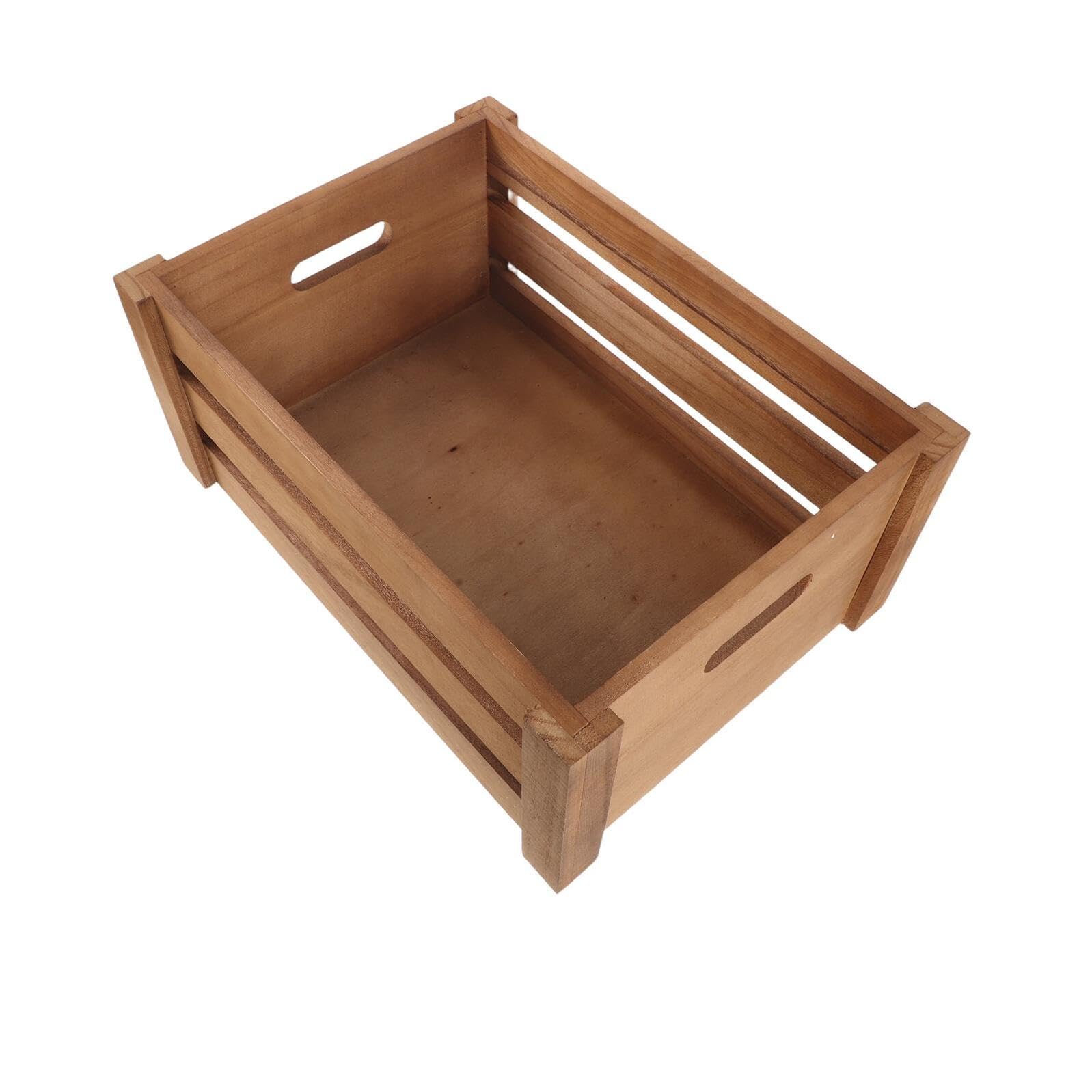 ULTECHNOVO Cassa Portaoggetti in Legno Retrò per Vinili, Contenitore per Organizzazione Dischi in Vinile 35x25x15 Cm, Scatola per Raccolta Album per Salotto e Studio
