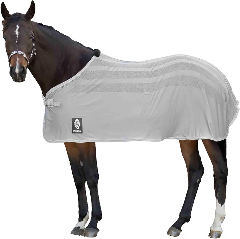 Capa Leve e Respirável para Resfriamento de Cavalos Equinavia Sefyr, Cinza Slate, Tamanho S