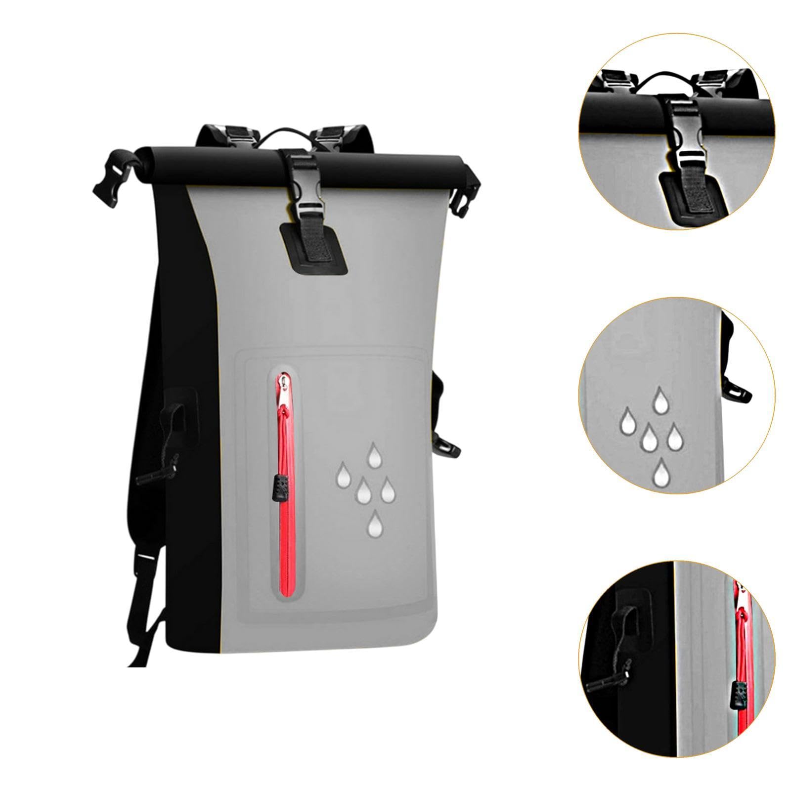 predolo Bolsa Seca Impermeable de 25 L, Multifuncional, Ligera, para Flotar, Mochila Impermeable para Canoa, Pesca, Esquí Y Vela.