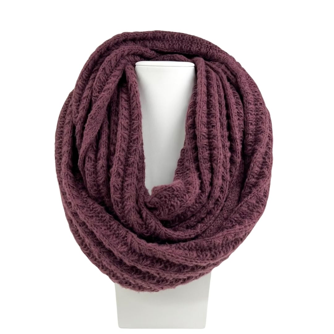 Humble Hilo Conjunto de bufanda y sombrero de punto para otoño e invierno para mujeres y hombres