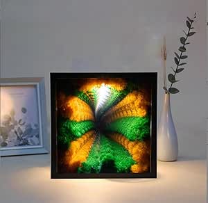 Infinity Mirror Tunnel Licht Moss 3D LED Nachtlicht, 3D Infinity Spiegellicht, Oneindig Sensorisch Licht voor Thuis, Bureau, Woonkamer, Feestdecoratie (Kleur: A)