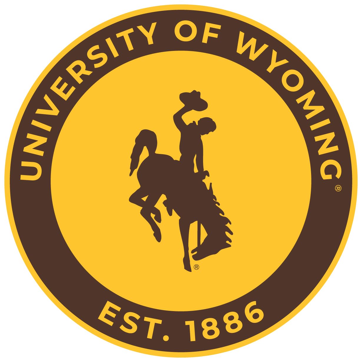 University of Wyoming Round Vinyl Decal Sticker Officially Licensed Collegiate Product 3-Inch