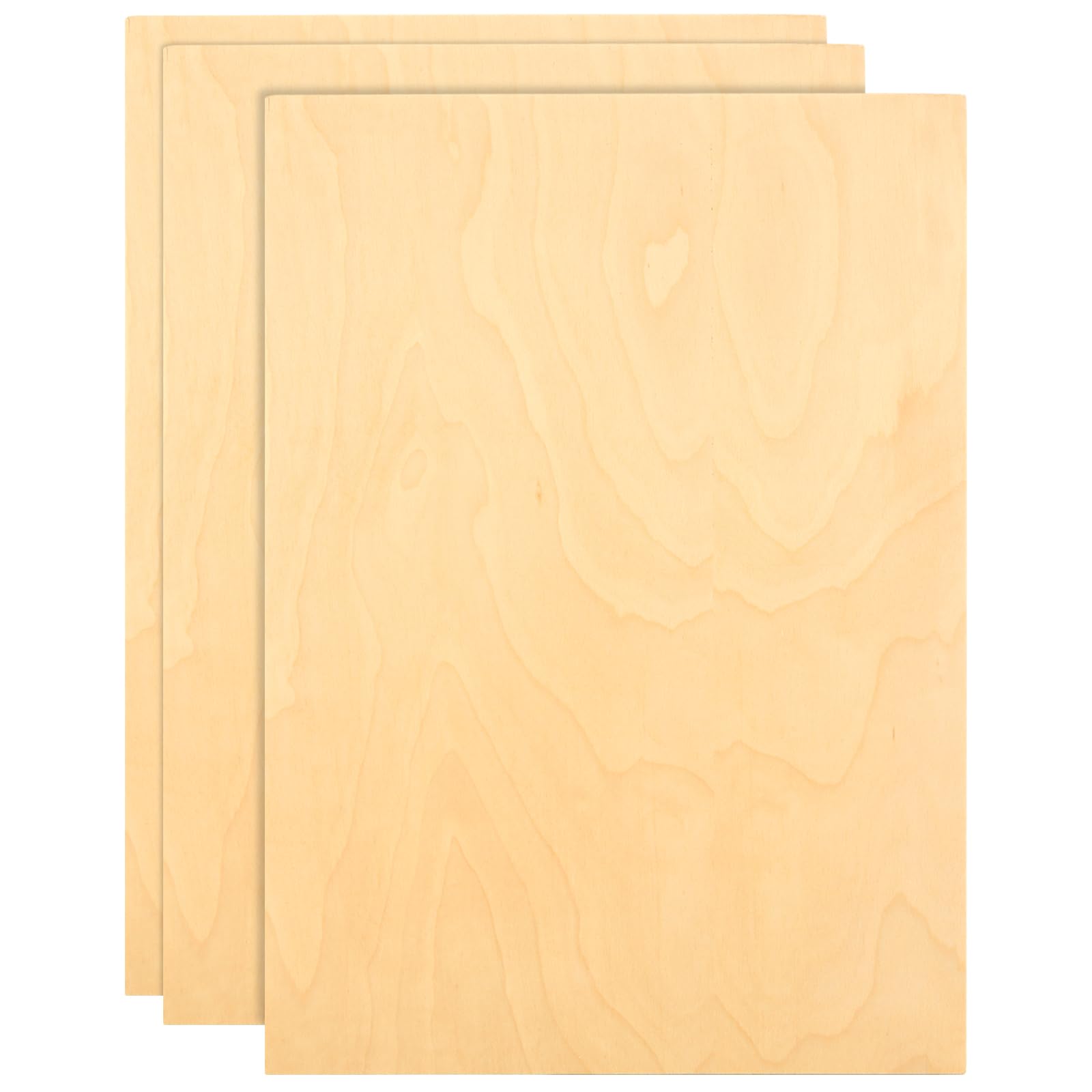Photo 1 of ACXFOND 3Pcs Baltic Birch Plywood Sheets 12 x 16x 1/2 Inch-12mm Unfinished Plywood for Craft Thin Wood Boards Sheets Rectangle Wood Panels for DIY School Projects
