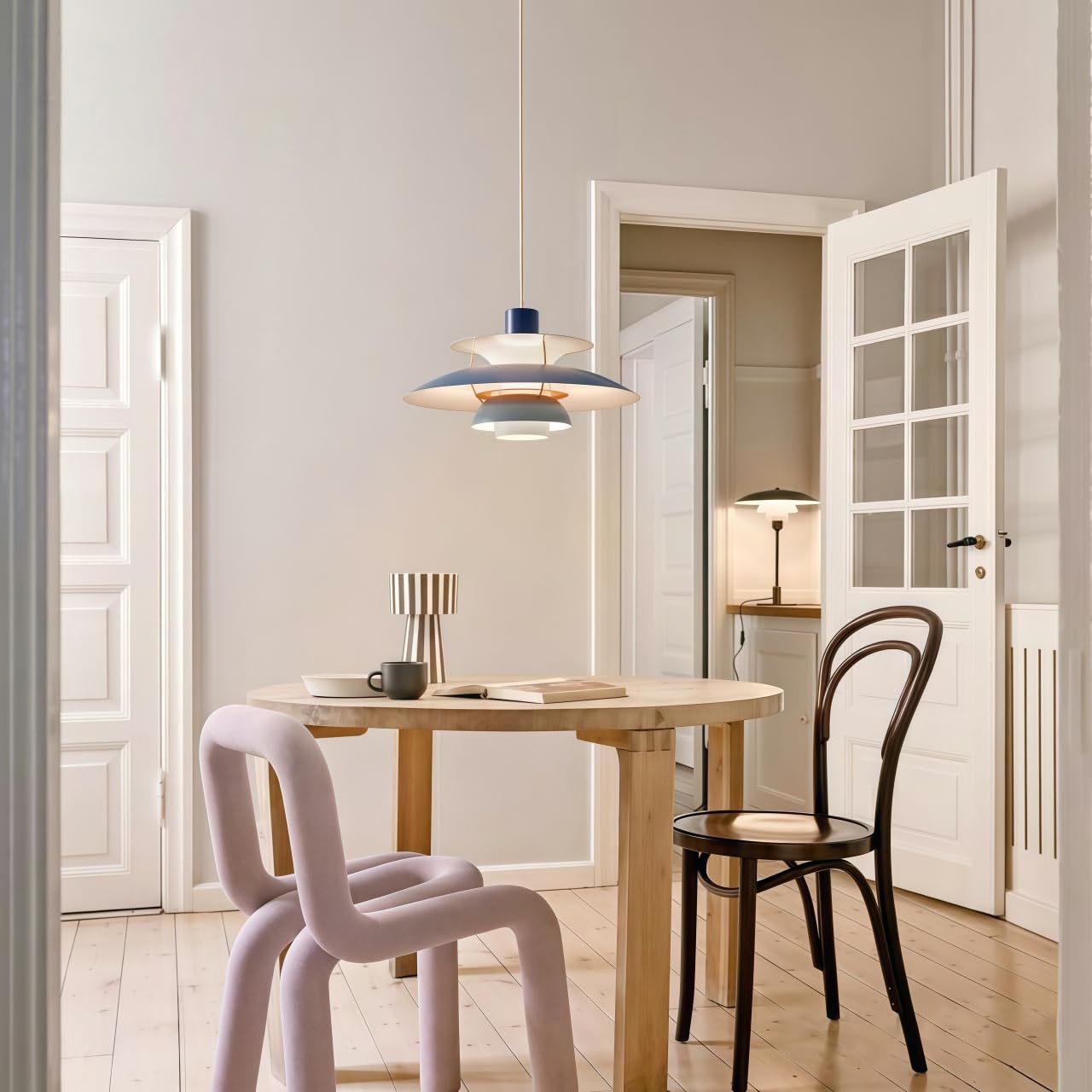 Pendelleuchte Hängelampe Blau 50CM Modern Skandinavisch