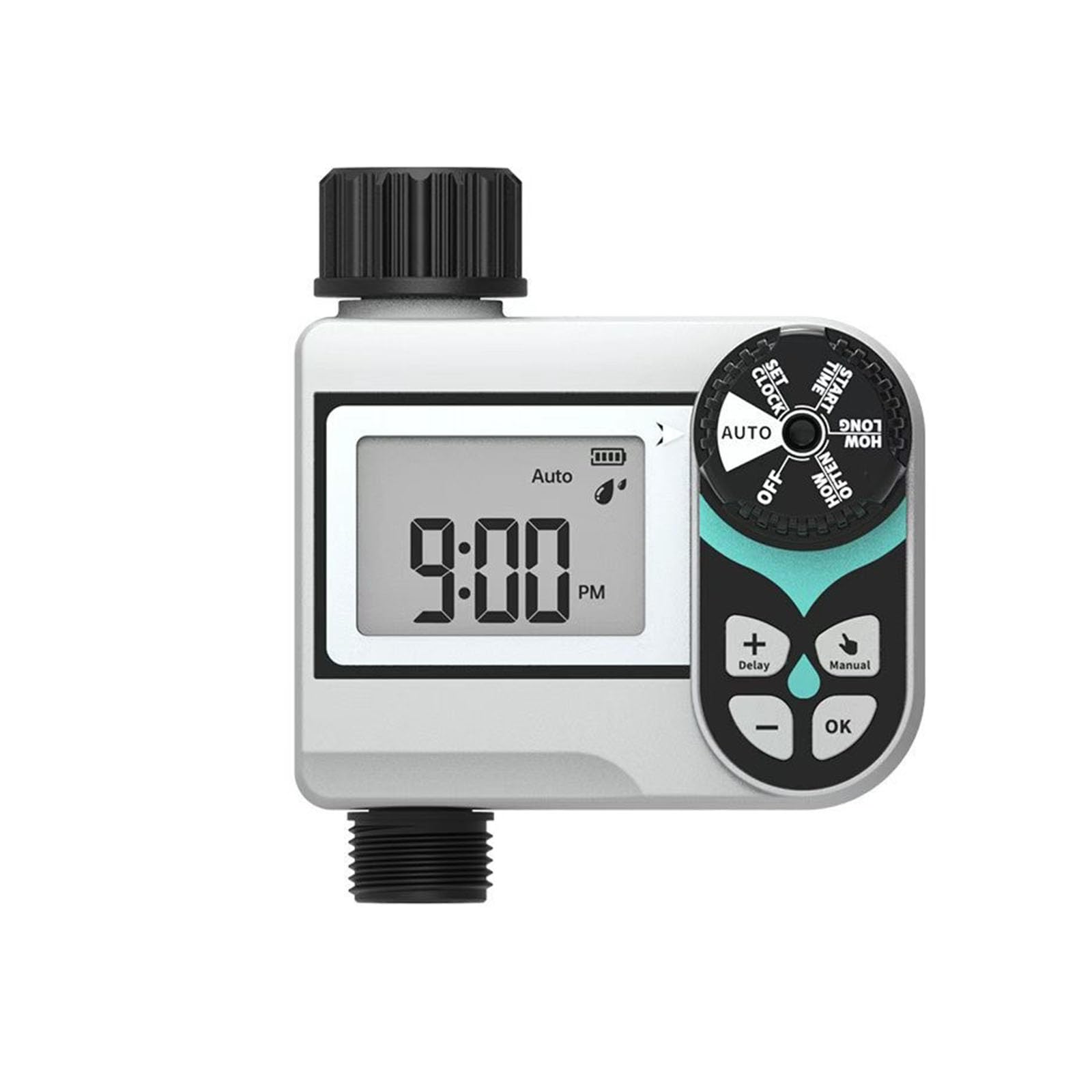 Intelligenter Schlauch Timer mit Regenverzögerung, Messingkonstruktion für Gartenbewässerung, programmierbare Wasseruhr, automatische Pflanzenbewässerung, Strukturtropfen, Bewässerungsuhr,