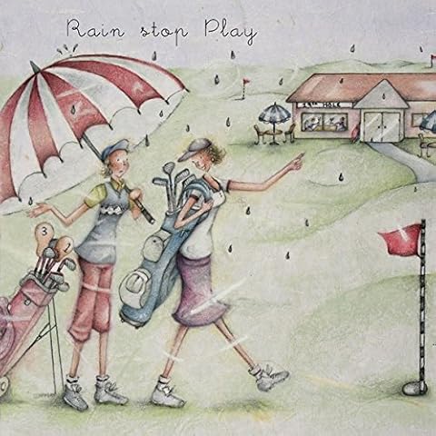 Berni Parker"Rain Stop Play" Blank Greetings Card Cover