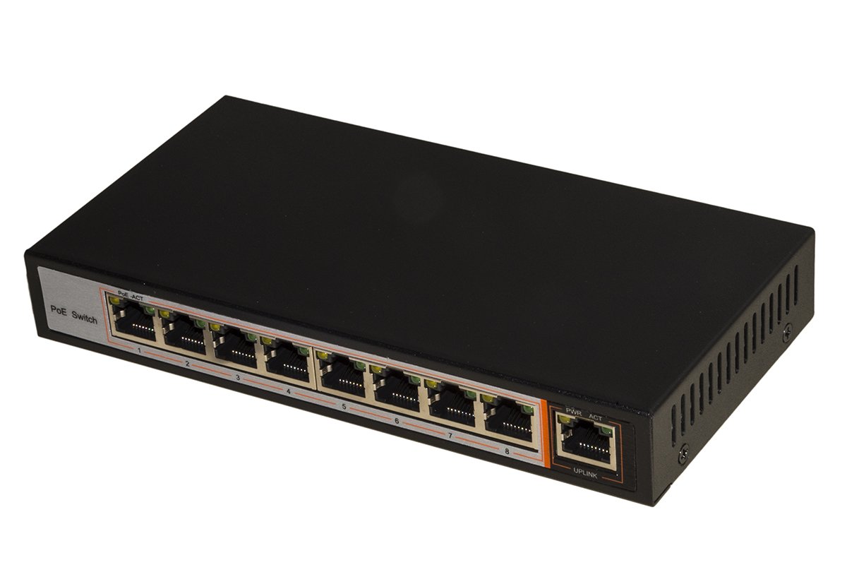 Link lkspoe8 Switch de Red 8 Puertos PoE + 1 Puerta Uplink 10/100