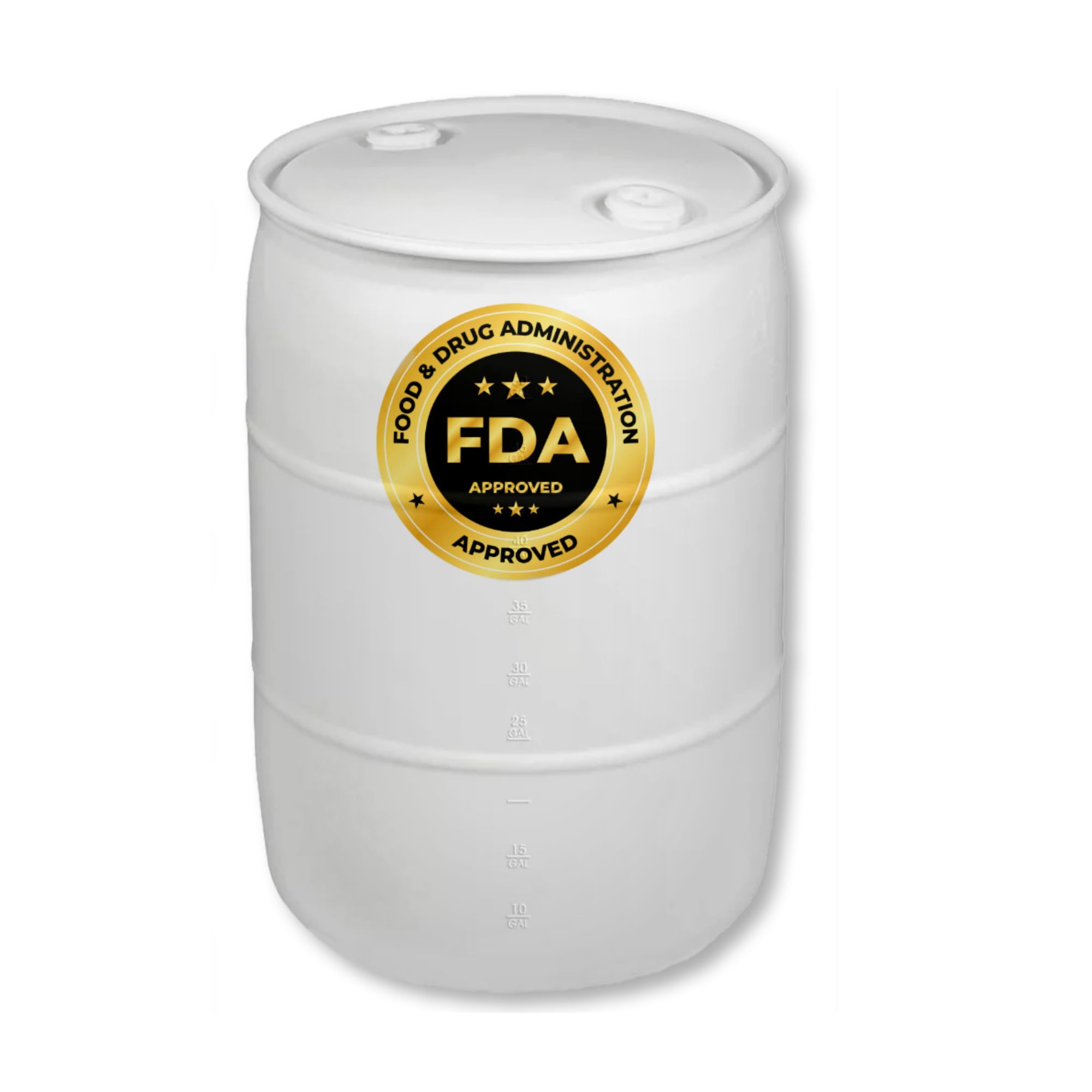 HOANK 55-Gallon Water Storage Barrel White