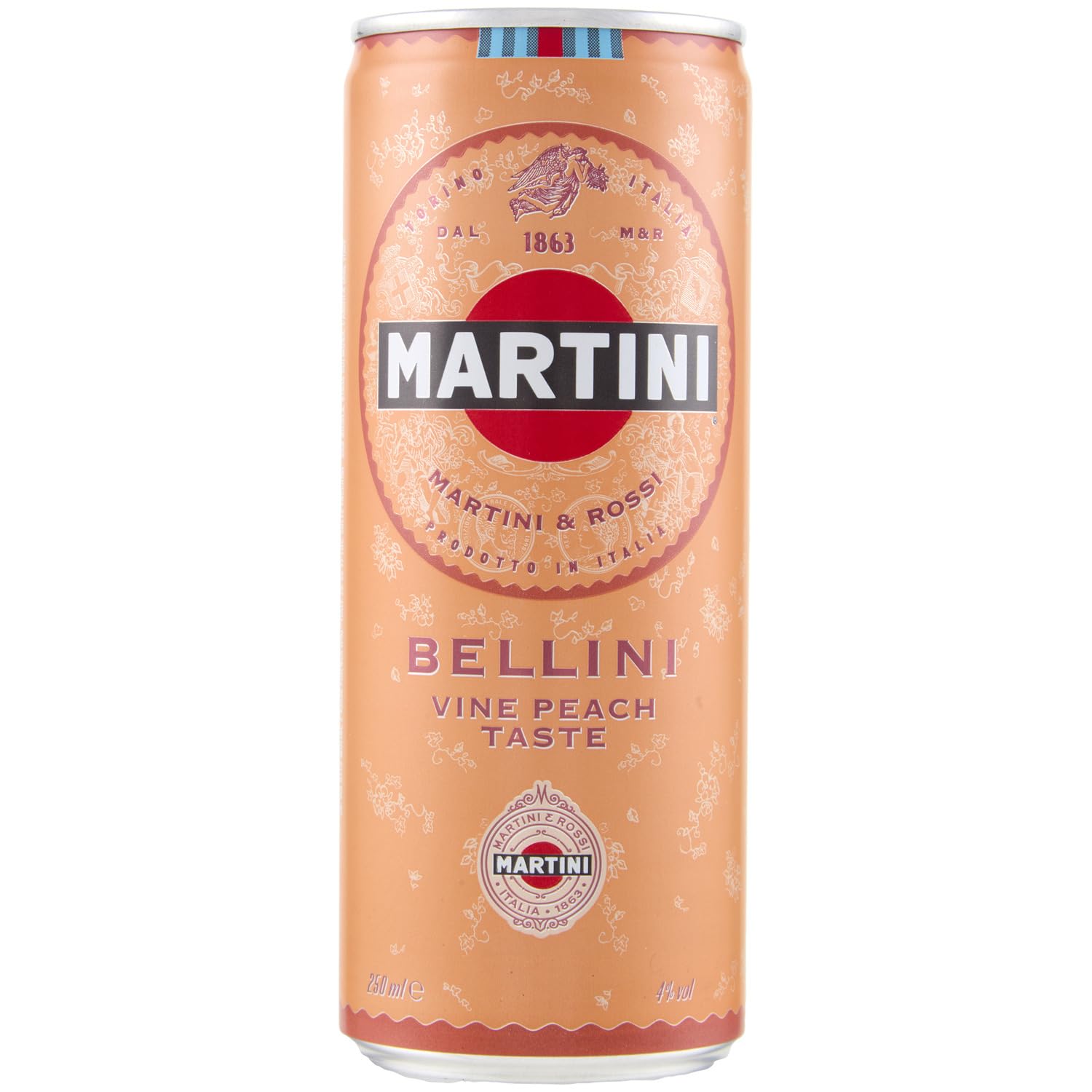 Martini Bellini Cocktail, Ready to Drink, Confezione da 24 lattine x 25 cl