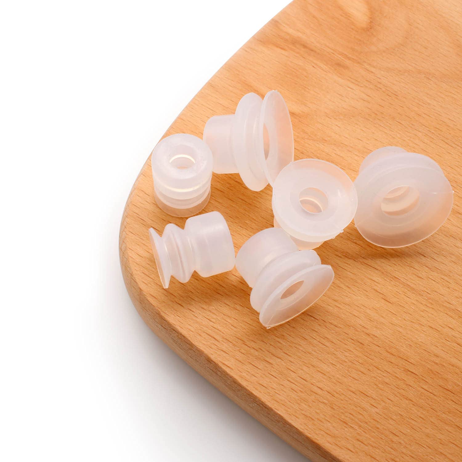 6 Ventose In Gomma Siliconica - HSP-25-2/20-2/15-2, Per Automazione, Macchinari, Presa Vacuume - Bianche E Trasparenti - Foto 8