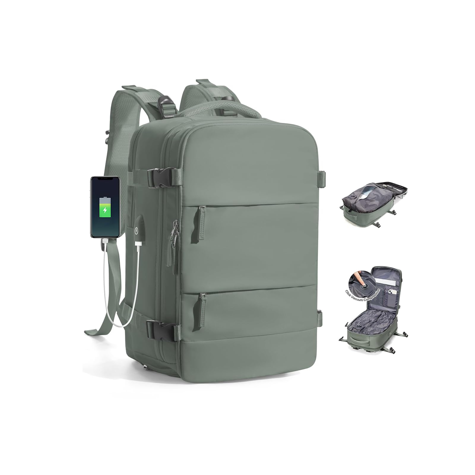SZLX Mochila al Vacio con Bomba Equipaje de Mano 40x30x20 Ryanair Vueling Wizzair Easyjet Mochila Viaje Cabina Avion 40x20x25 Ryanair Mujer Mochila de transporte Impermeable para Computadora Portátil — view 49
