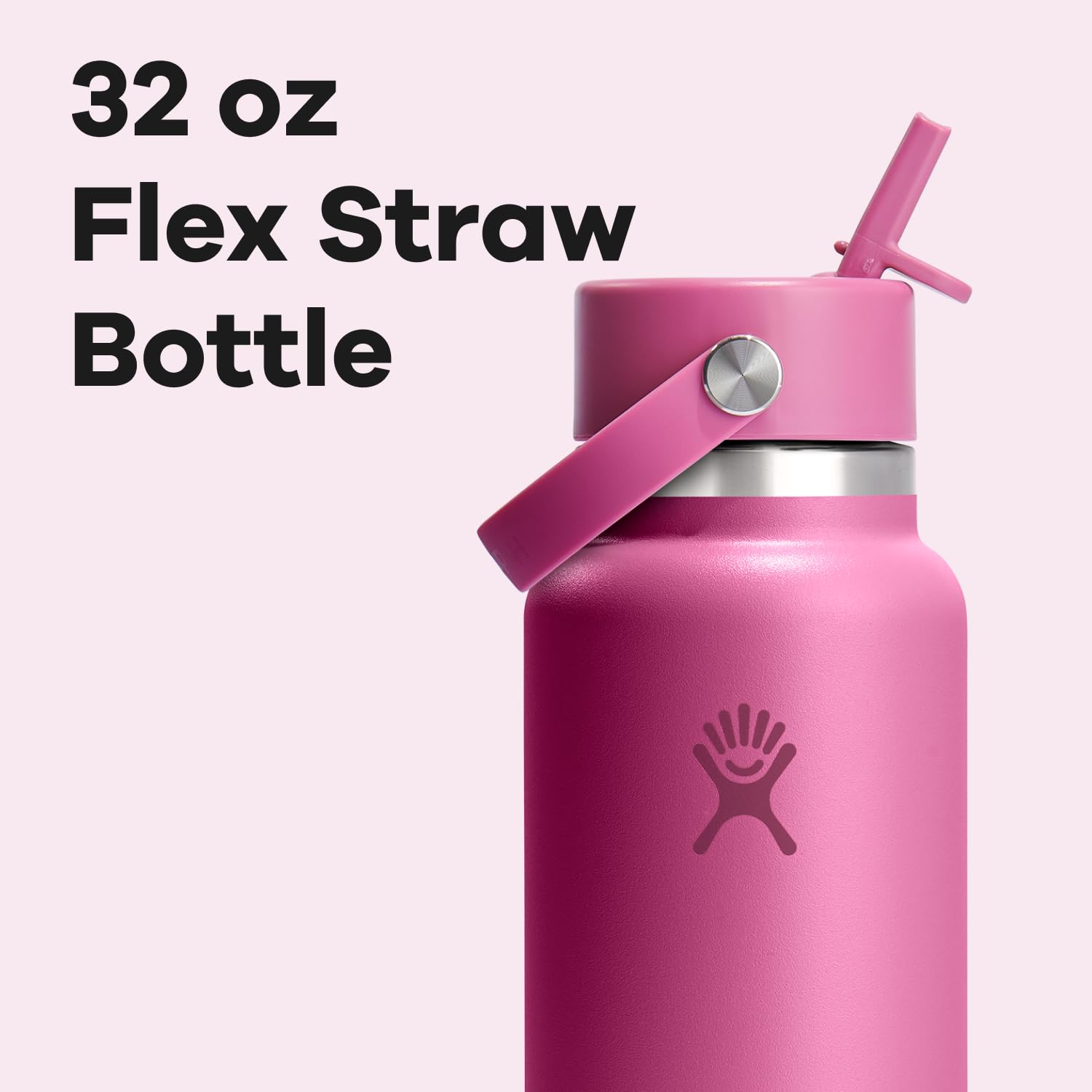Hydro Flask 907.2 g Wide Flex Straw Cap Bottle - Insulated Stainless Steel - Wide Straw Lid, Non Spill, Leakproof in Reef