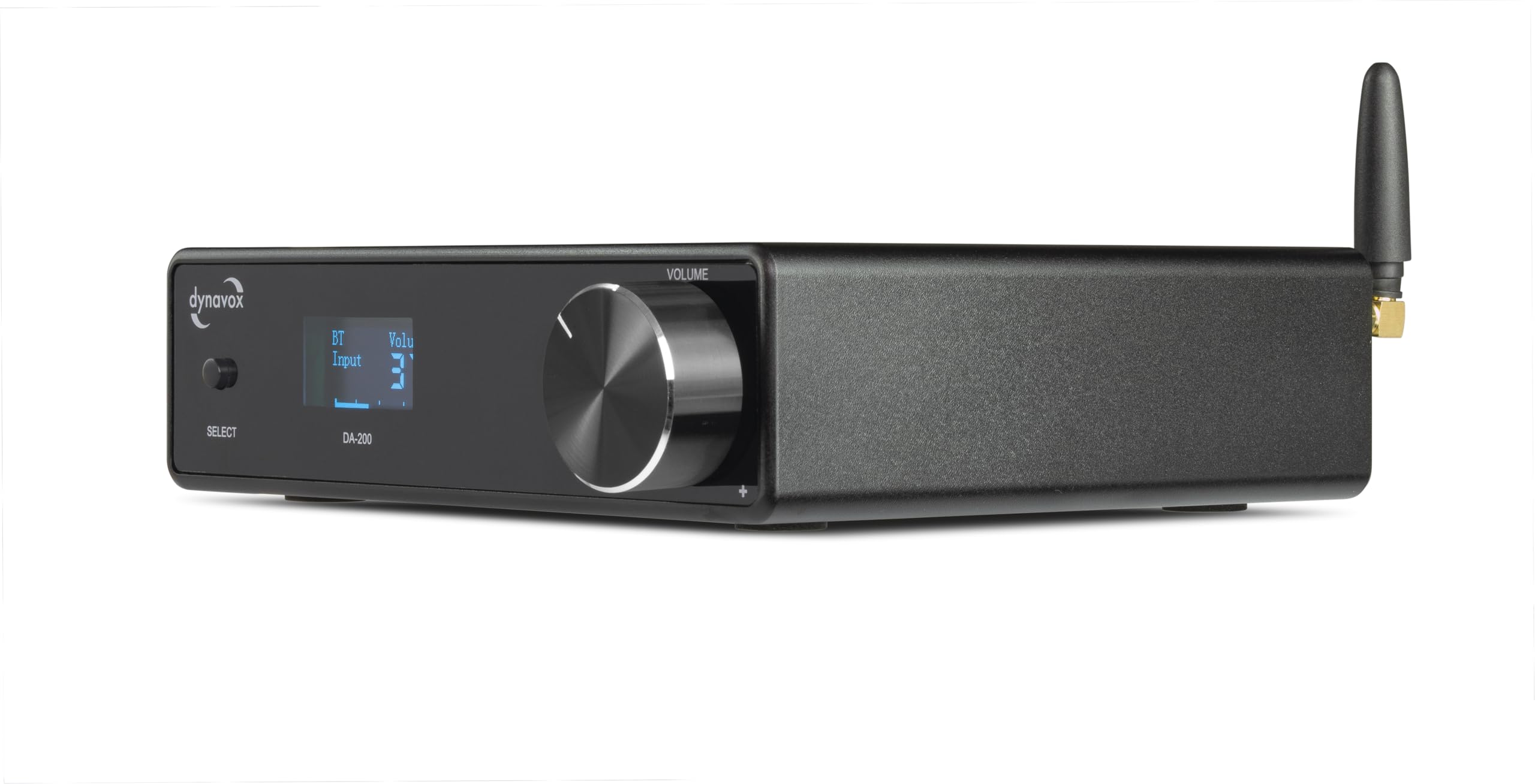 Dynavox DA-200 HiFi Verstärker, kompakter Class-D Stereo-Digitalverstärker mit BT 5.0, USB-DAC, optisch & koaxial, Subwoofer Out, edles Aluminiumgehäuse, ideal für PC-Audio & Musikstreaming, schwarz
