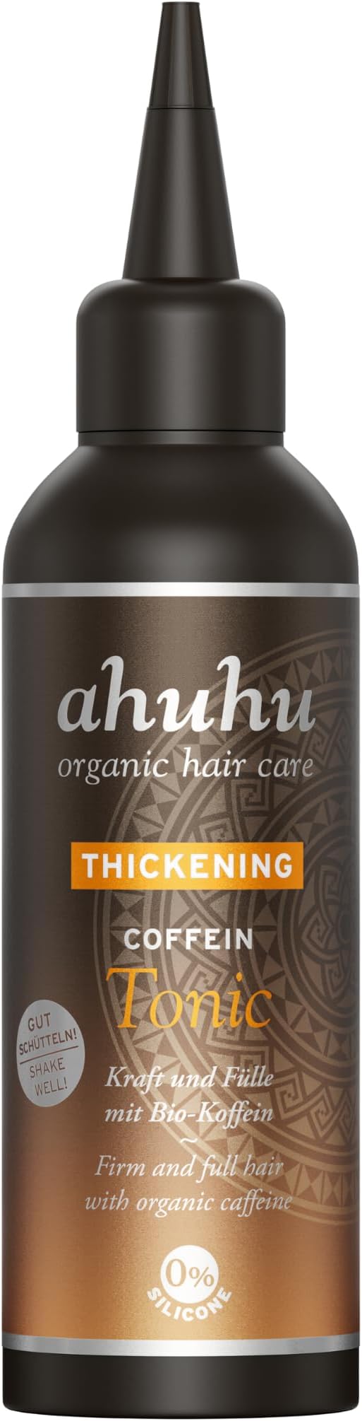 Ahuhu THICKENING Coffein Tonic (100ml) - Strengthening Scalp Treatment With Organic Caffeine & Rice Starch, Hair Thickening & Volumizing Tonic For Men & Women, Vegan Hair Tonic