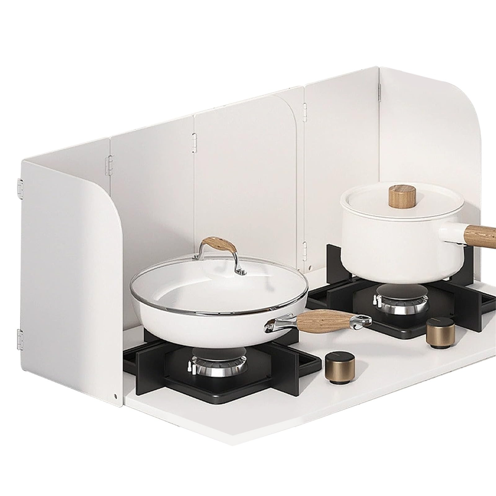 AFQBOEQXY Splatter Guard Splash Back, Stove Splatter Guard White 32cmx18cmx37cm 2 Pcs(32cmx18cmx37cmx2)